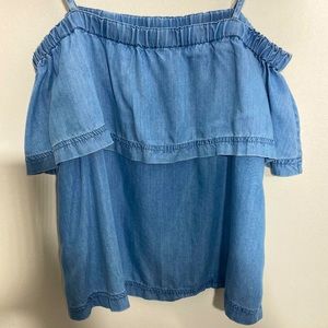Off the shoulder denim top